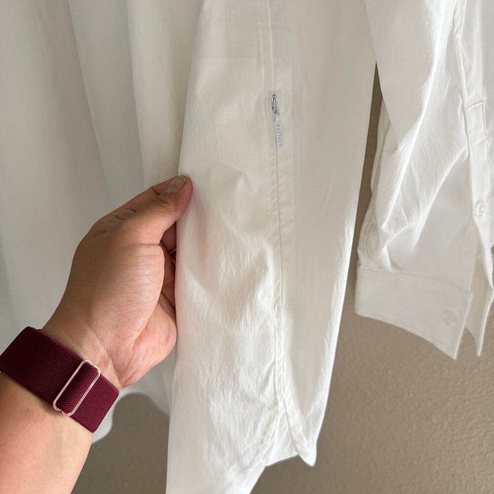 Athleta Oversized Poplin shirt in White - Picture 7 of 10
